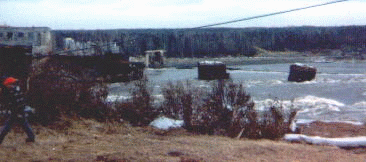 Debris Caused by the Flood floating donw river